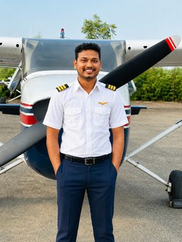 Capt. Bhuvanesh, instructor at Elevate Aviation Academy